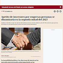 Apetito de inversores por empresas peruanas se dinamizara en la segunda mitad del 2023